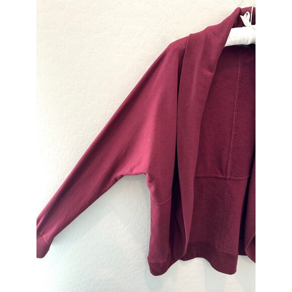 BANANA REPUBLIC | Burgundy Red Casual Slouchy Open Cardigan | Small - Picture 2 of 5